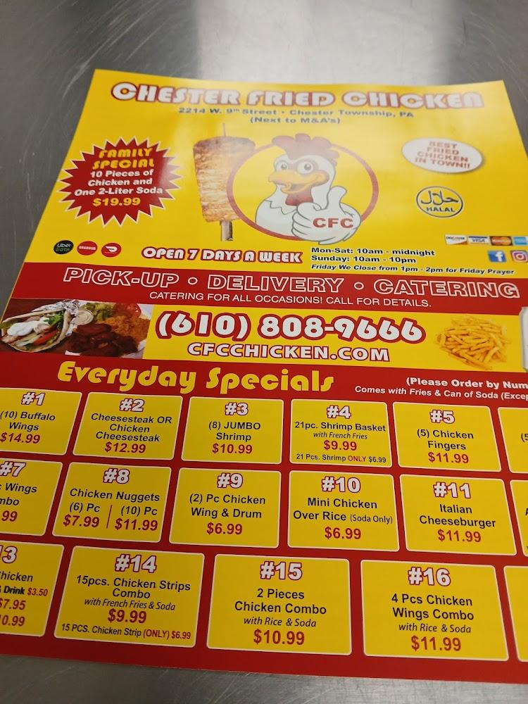 Chester Fried Chicken Menu image 3