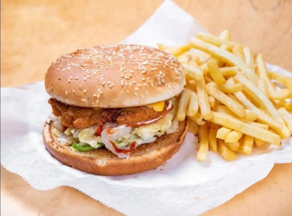Spicy Chicken Sandwich with Fries